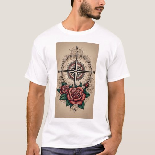  Rose Compass Bliss T_Shirt