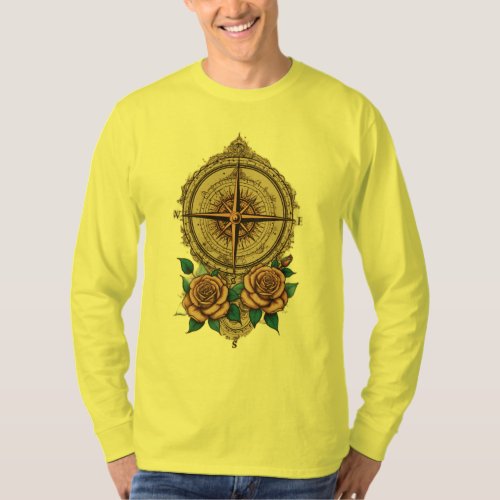 Rose Compass Navigating the Spirit of Love ️ T_Shirt