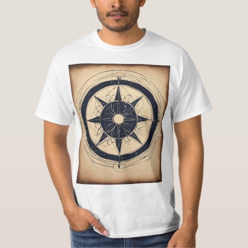 Rose Compass Serenity Tattoo_Style T_Shir T_Shirt