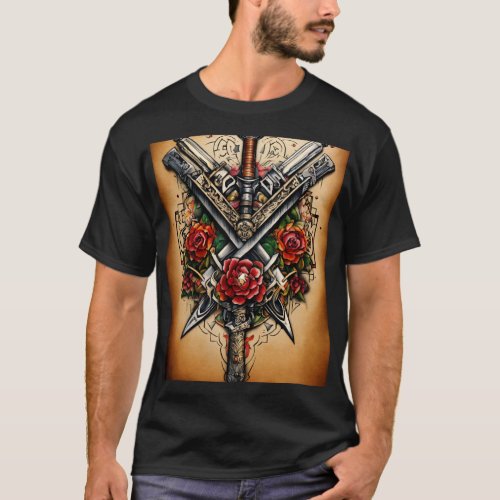 Rose Compass Threads Navigate Your Style with Spi T_Shirt