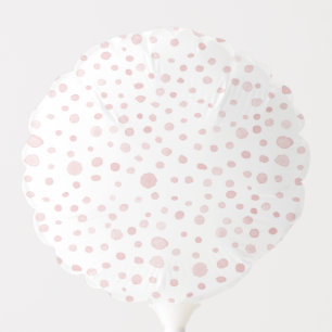 Rose Confetti Watercolor Dots Balloon