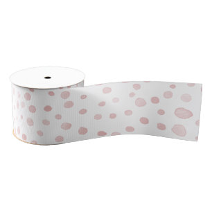 Rose Confetti Watercolor Dots Ribbon