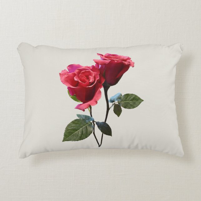 Rose Couple Accent Pillow (Front)