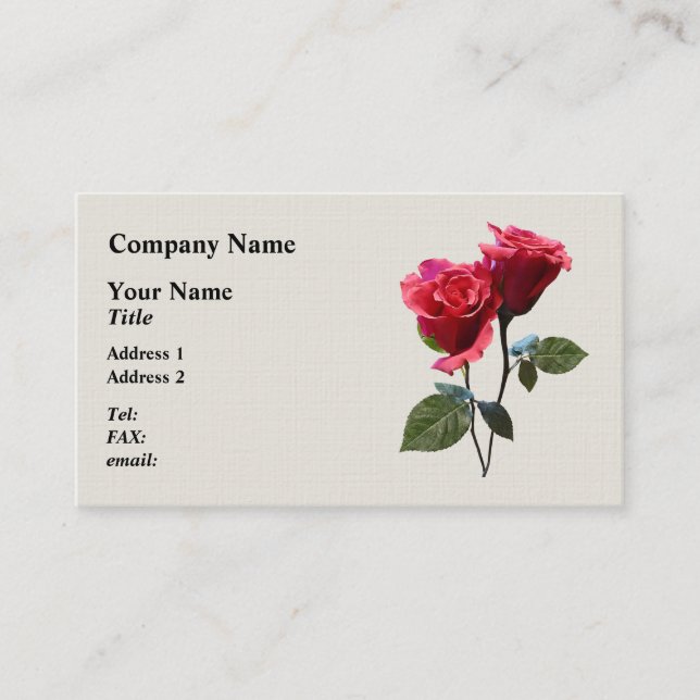 Rose Couple Business Card (Front)