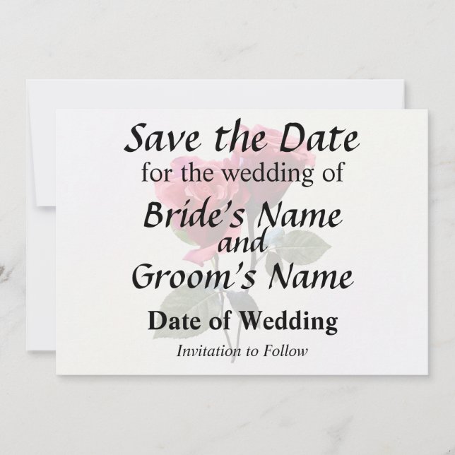 Rose Couple Save The Date (Front)