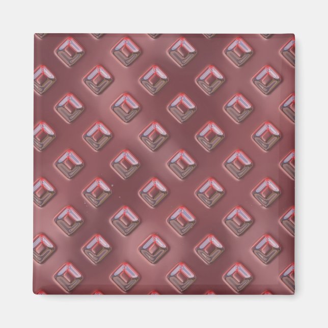 Rose Covered Rivet Pattern  Magnet (Front)