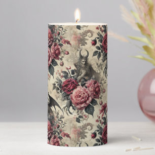 🔥 Rose Crematory – Gothic Altar in Tapestry Pillar Candle
