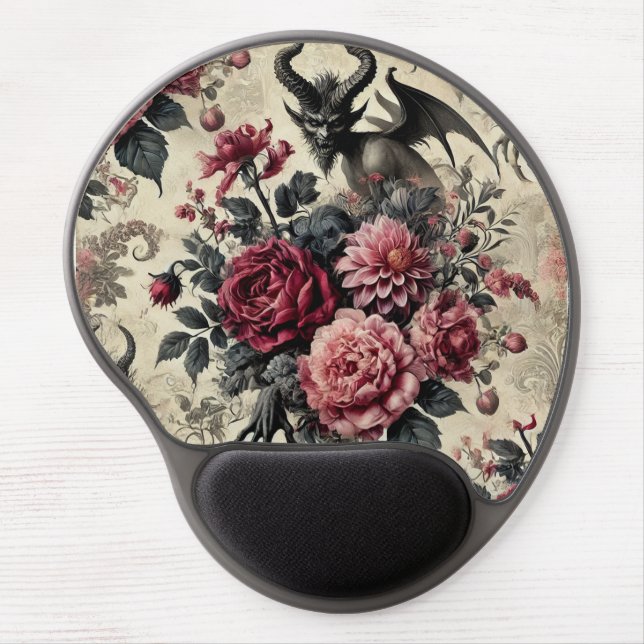 🔥 Rose Crematory – Gothic Victorian Gel Mouse Pad (Front)