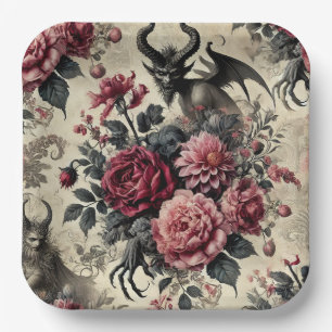 🔥 Rose Crematory – Gothic Victorian Paper Plates