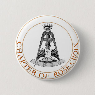 Rose Croix  Symbol Pinback Button