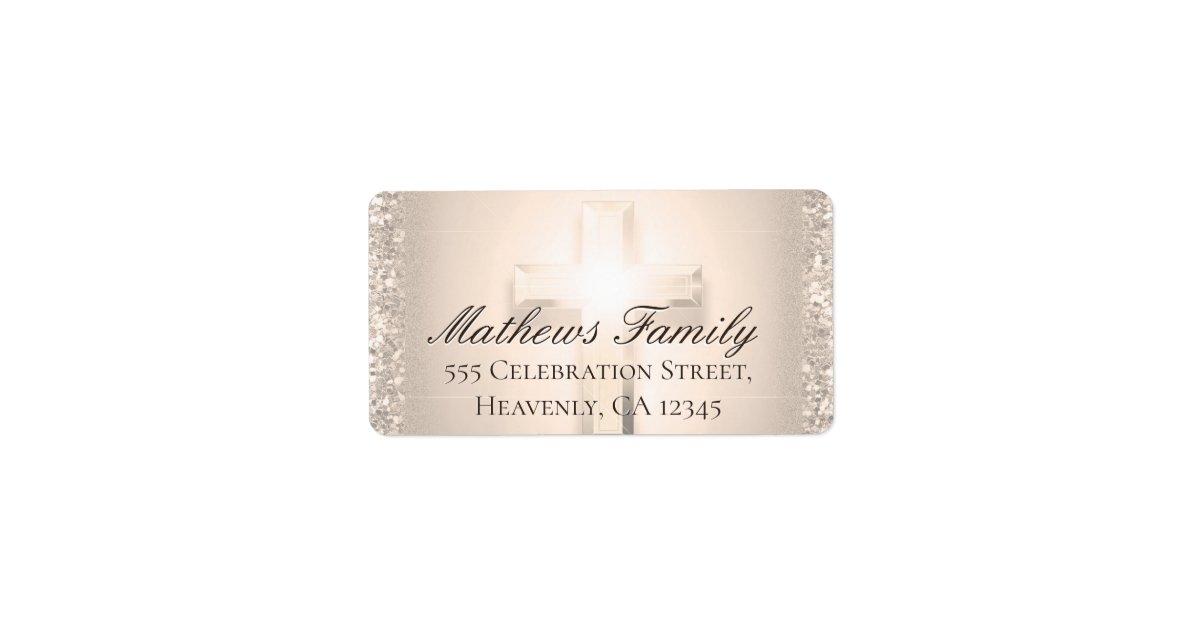 Rose Cross | Label | Zazzle
