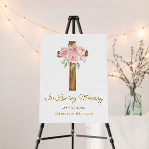 Rose Cross Memorial Funeral Foam Board