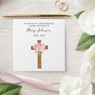 Rose Cross Seed Packet Funeral Envelope