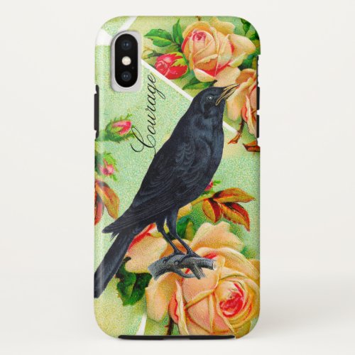 Rose Crow Courage iPhone X Case