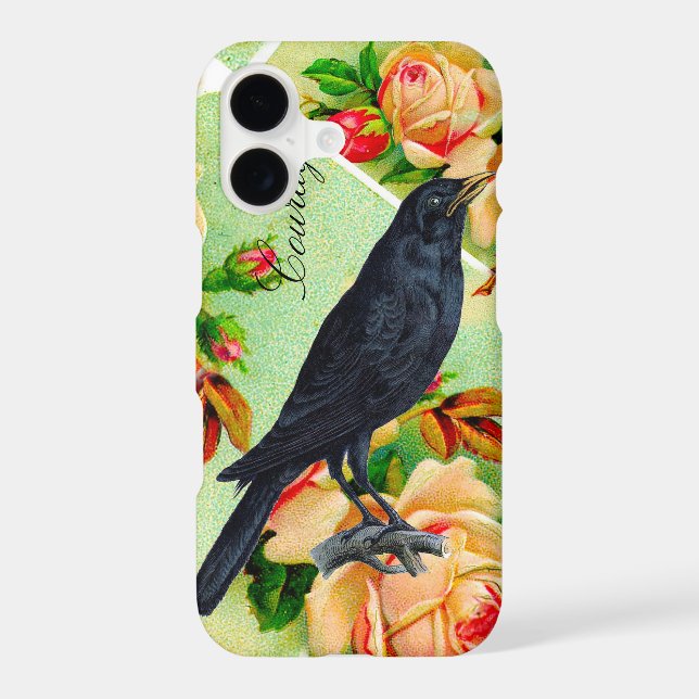 Rose Crow Courage Iphone Case (Back)