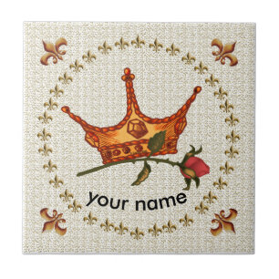 Rose Crown Ceramic Tile
