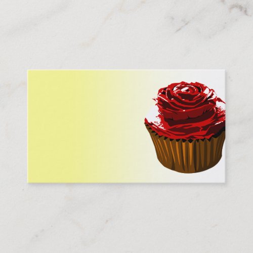 Rose cupcake business card template
