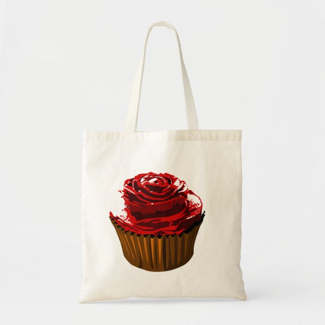 Rose cupcake tote bag (Front)