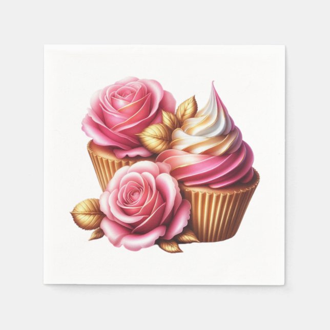 Rose Cupcakes Napkins (Front)