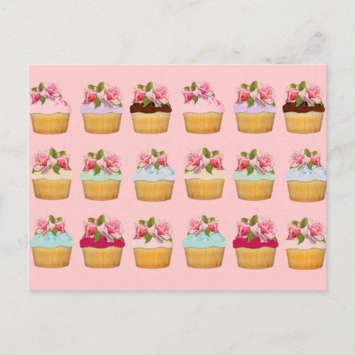 Rose Cupcakes Postcards