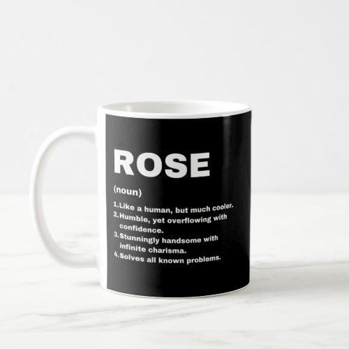 Rose Custom Name Definition Coffee Mug
