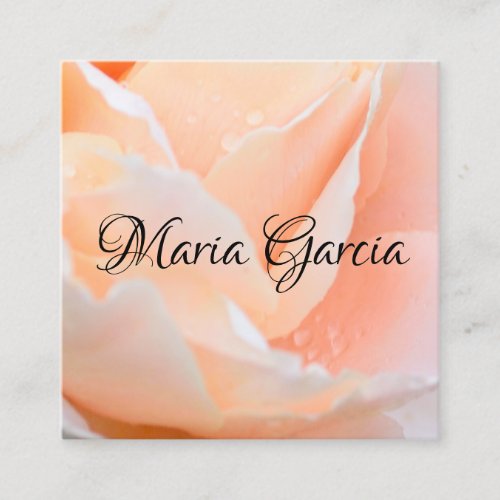 Rose Customizable Square Business Card