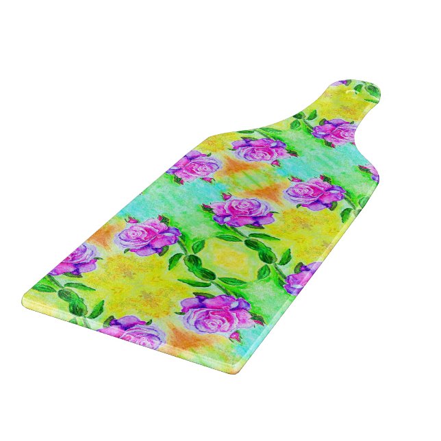 Rose Cutting Board (Corner)