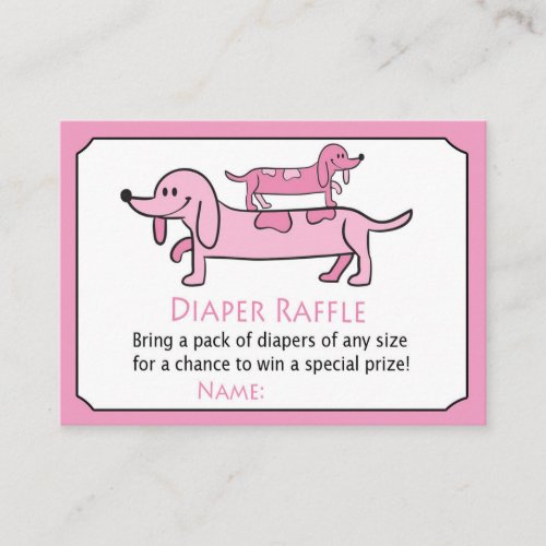 Rose Dachshund Diaper Raffle Tickets