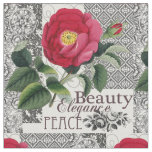 Rose Damask Pretty Floral Antique Fabric