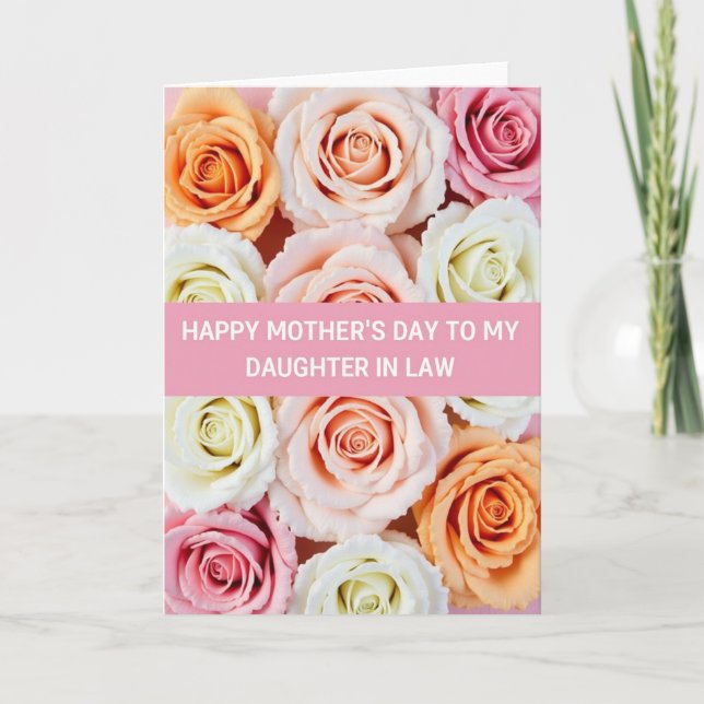 Rose Daughter In Law Mothers Day Card (Front)