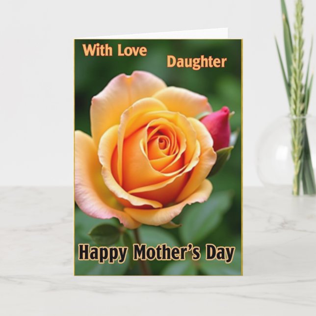 Rose Daughter Sweet Mothers Day Card (Front)