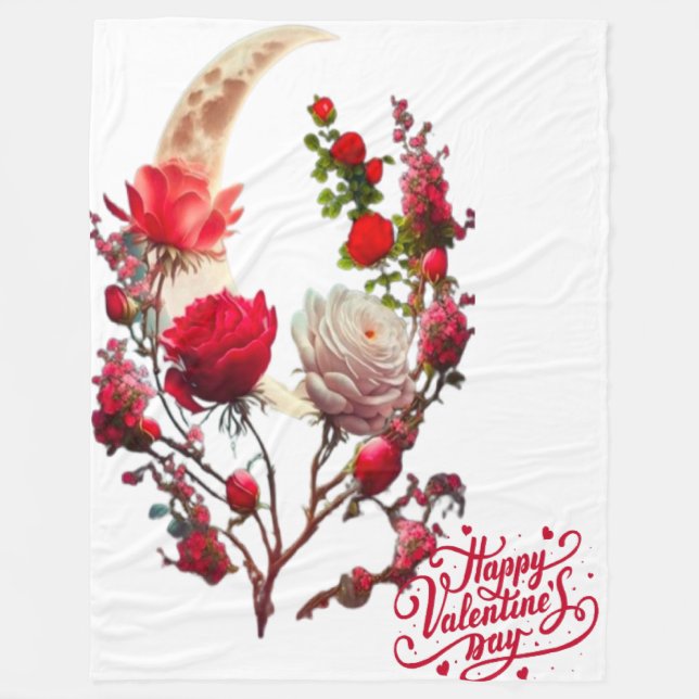 Rose day  fleece blanket (Front)