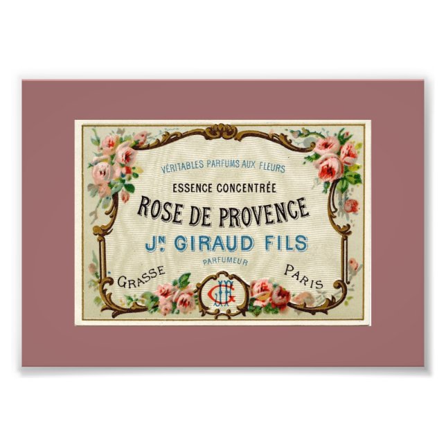 Rose de Provance a French Perfume Photo Print (Front)