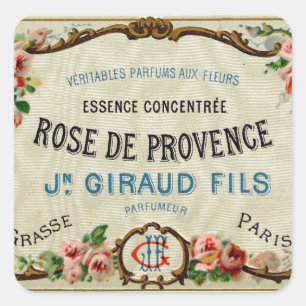 Rose de Provance a French Perfume Square Sticker