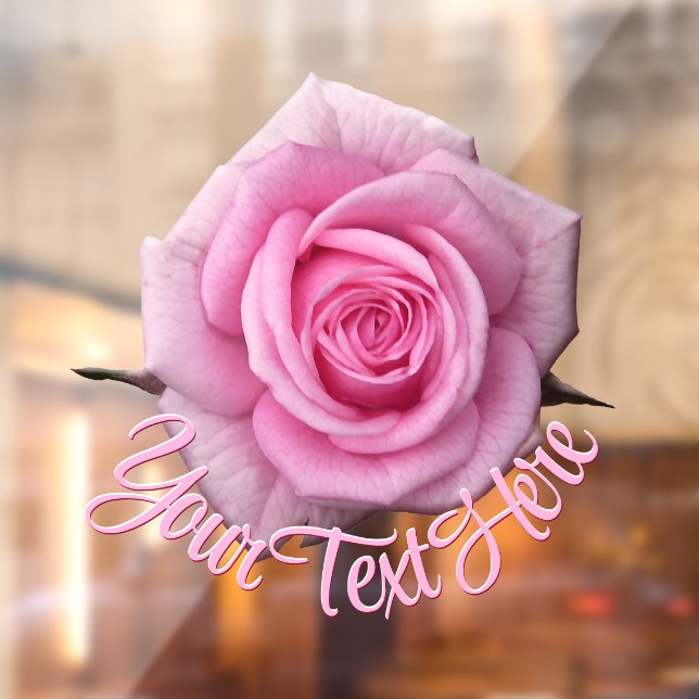 Rose Decal Personalized Pink Rose Window Cling (Sheet 2)