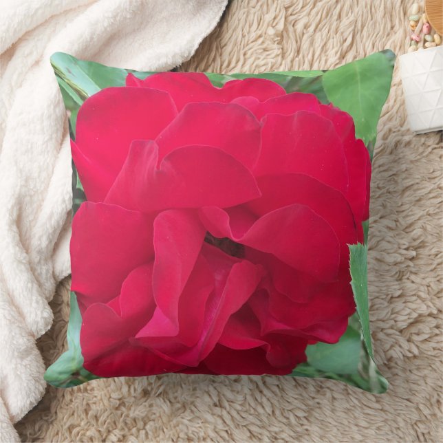 Rose délicate en photo throw pillow (Blanket)