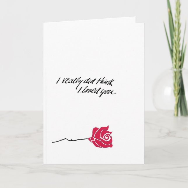 Rose describing love card (Front)