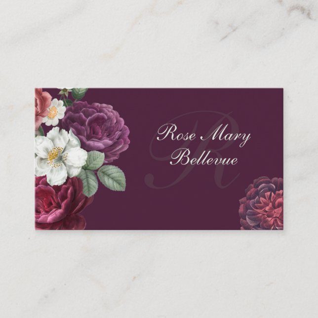Rose Design  Business Card (Front)