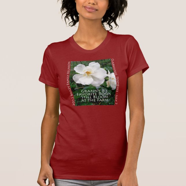 Rose Design for dark colored shirts (Front)