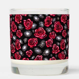 Rose Design  Scented Candle