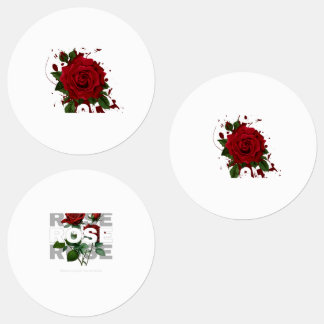 Rose design waterproof cloth kids' labels