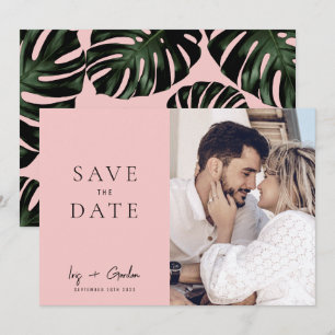 Rose Destination Wedding Photo Save The Date Card