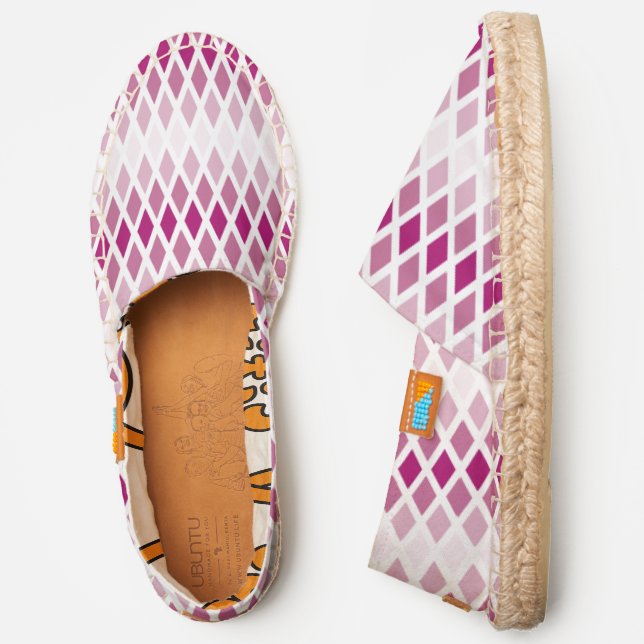 Rose Diamond Ombre Espadrilles (Side)