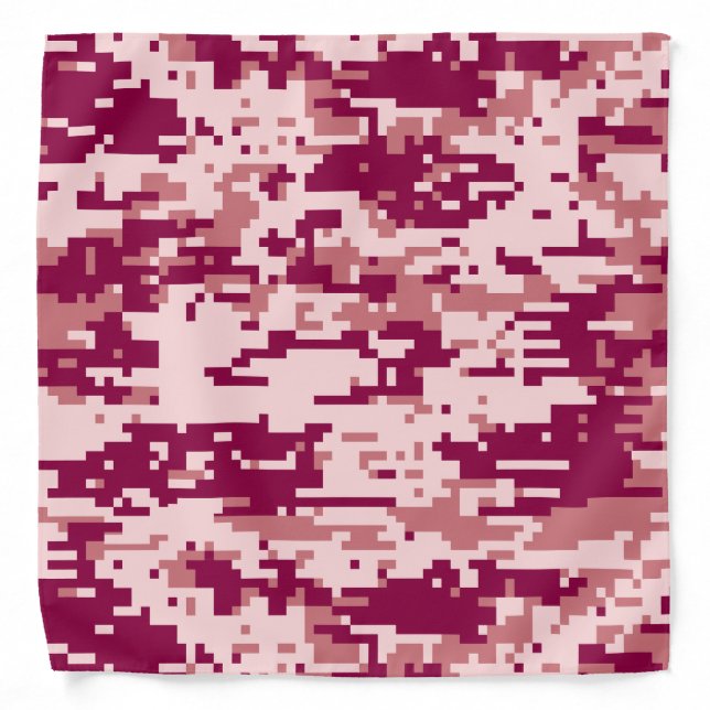 Rose Digital Camo Pattern Bandana (Front)