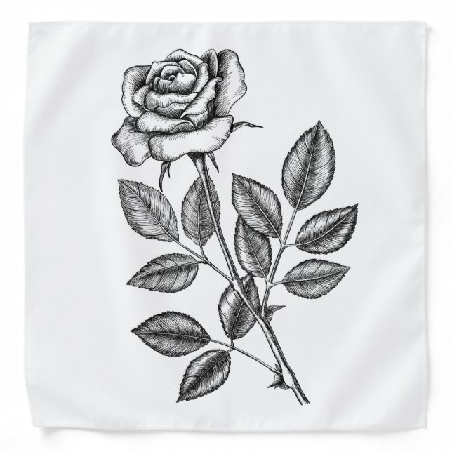 Rose drawing 2 bandana (Front)