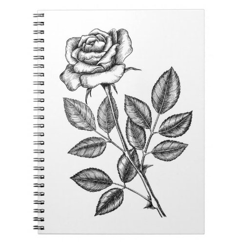 Rose drawing 2 notebook