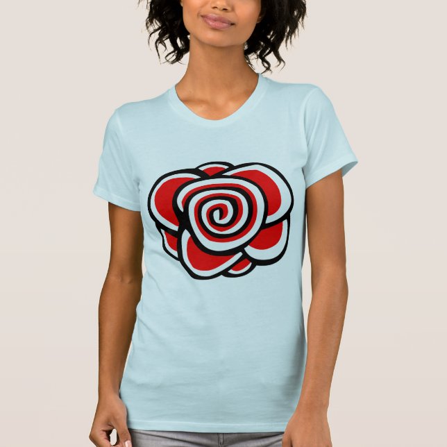 Rose Drawing - Customized T-Shirt (Front)