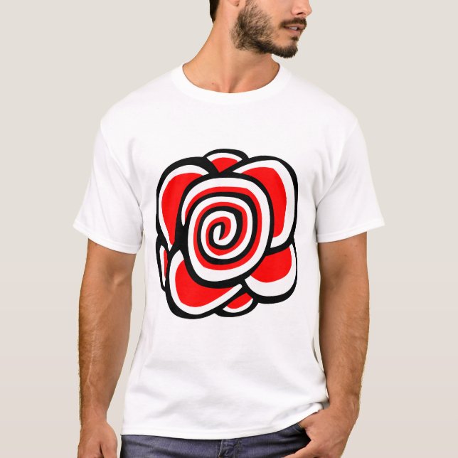 Rose Drawing - Customized T-Shirt (Front)