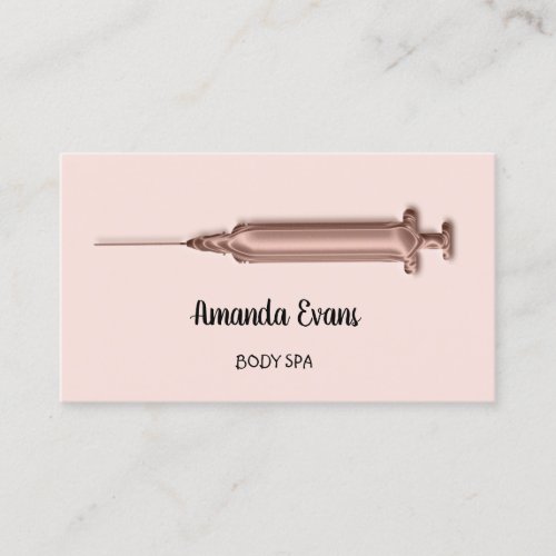 Rose Drips Beauty Cosmetologist Botox Syringe  App Appointment Card