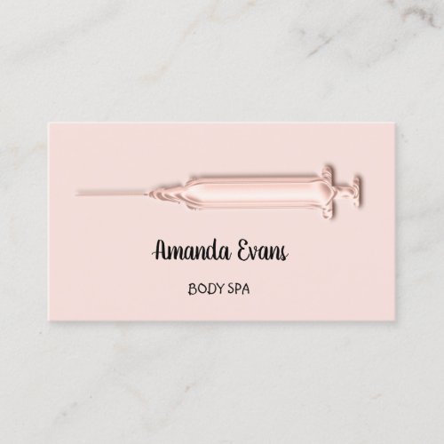 Rose Drips Beauty Cosmetologist Botox Syringe  Appointment Card